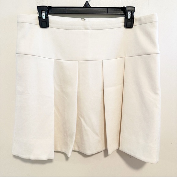 J. Crew Dresses & Skirts - J. Crew NWT Winter School Girl Pleated Lined Cream Mini Skirt